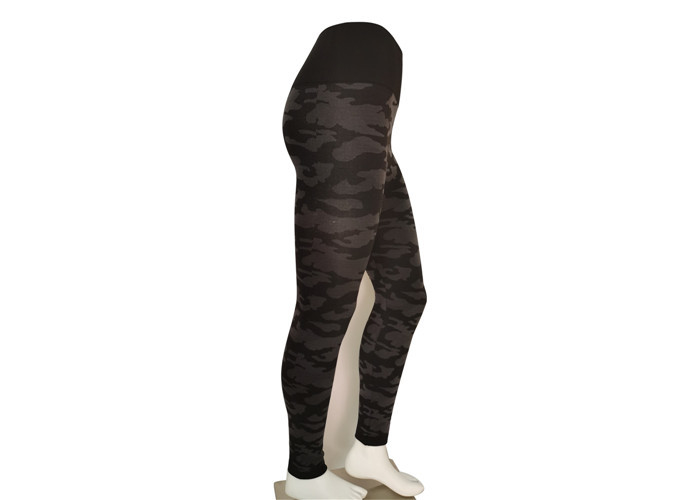 Black 95% Polyester Womens Seamless Leggings High Waist Scrunch Leggings
